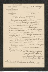 k.k. naturhistorisches Hofmuseum, Intendanzakten 1885-1896 (Hauer), Aktenzahl Z.148/1889, Seite 1